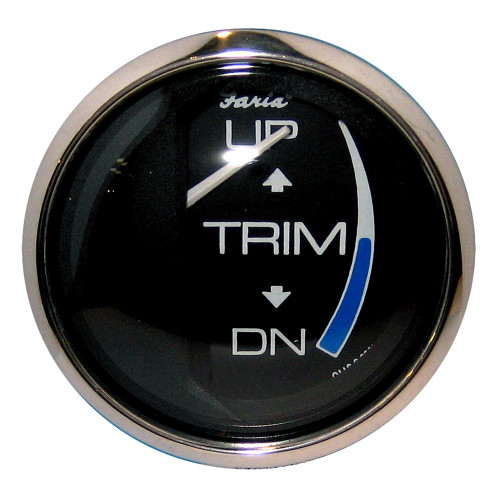 Faria Chesapeake Black 2" Trim Gauge (J/E/Suzuki Outboard) 13709