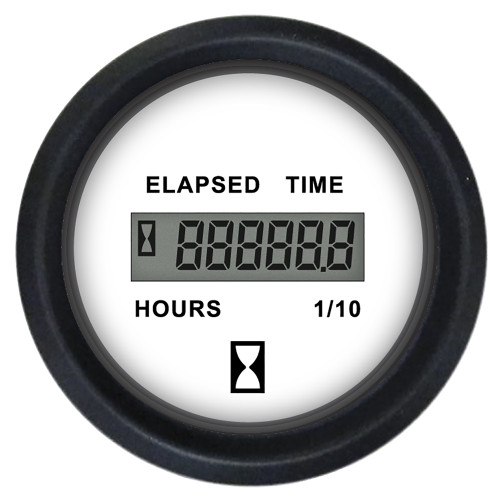 Faria Euro White 2" Hourmeter (Digital) 12913