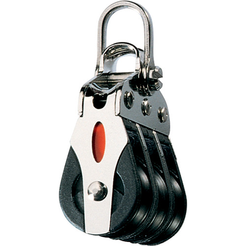 Ronstan Series 20 ball Bearing Block - Triple - 2-Axis Shackle head RF20302