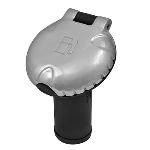 Attwood Deck Fill f/Carbon Canister System - Angled Body &amp; Scalloped Chrome Cap 99DFCCAZ1S