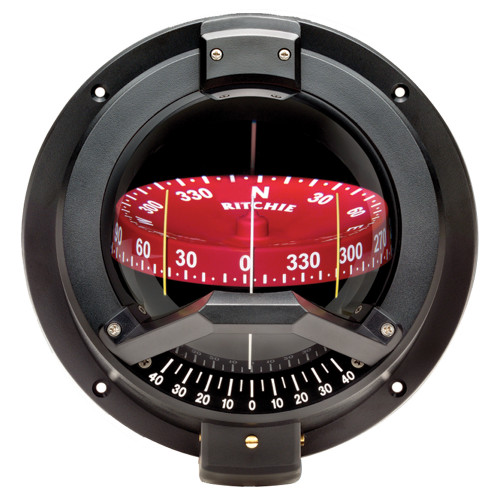 Ritchie BN-202 Navigator Compass - Bulkhead Mount - Black BN-202
