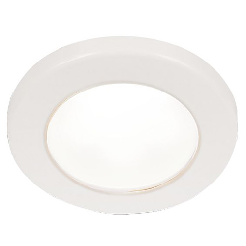 Hella Marine EuroLED 75 3" Round Screw Mount Down Light - White LED - White Plastic Rim - 12V 958110011