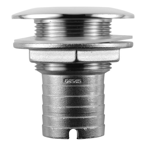 Attwood Stainless Steel Thru-Hull Short Straight Barbed - 1-1/2" Inner Diameter 66545-3