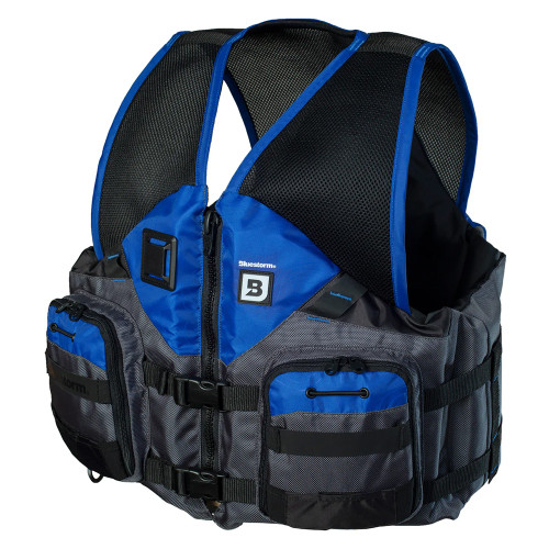 Bluestorm Sportsman Adult Mesh Fishing Life Jacket - Deep Blue - L/XL BS-105-BLU-L/XL