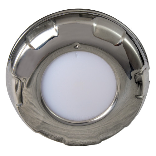 Lumitec Aurora - LED Dome Light - Polished SS Finish - 2-Color White/Red Dimming 101139