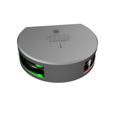 Lopolght Series 201-004 - Starboard &amp; Port Sidelight - 2NM - Vertical Mount - Green/Red - Silver Housing 201-004
