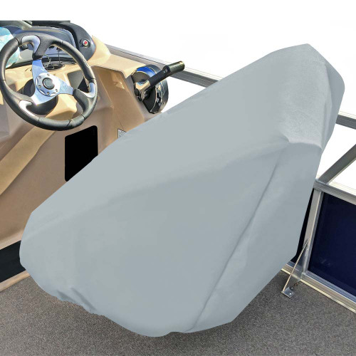 Carver Poly-Flex II Captain&#39;s Chair Cover - Fits up to 32&Prime;H x 26&Prime;W x 25&Prime;D - Grey 61061F-10