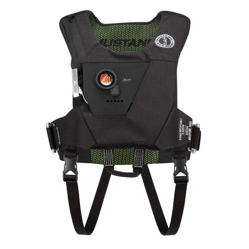 Mustang EP 38 Ocean Racing Hydrostatic Inflatable Vest - Black/Fluorescent Yellow/Green - Automatic/Manual MD6284-263-0-202