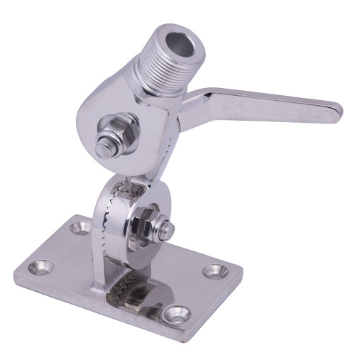 Whitecap Heavy-Duty Ratchet Antenna Mount - 316 Stainless Steel S-1802BC