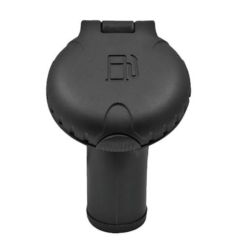 Attwood Deck Fill f/Carbon Canister System - Angled Body &amp; Scalloped Black Plastic Cap 99DFCCAB1S