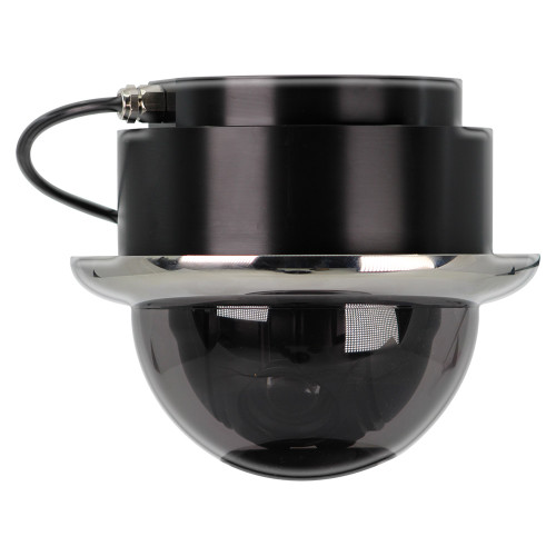 Iris Miniature Marine PTZ Dome Camera - Stainless Bezel - Hi-Def Ethernet IP - 10x Digital Zoom - 4 in 1 Video Format IRIS4106