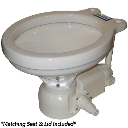 Raritan Sea Era Electric Toilet - Household Style - Integral Pump - Straight &amp; 90&deg; Discharge - 12v 160HI012