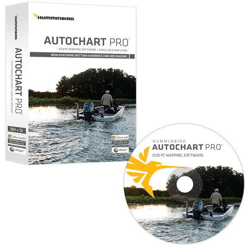 Humminbird AutoChart PRO DVD PC Mapping Software w/Zero Lines Map Card 600032-1