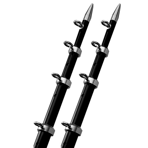 TACO 15' Black/Silver Outrigger Poles - 1-1/8" Diameter OT-0442BKA15