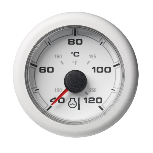 Veratron 52MM (2-1/16") OceanLink Coolant Temperature Gauge - 120&deg;C/250&deg;F - White Dial &amp; Bezel A2C1065970001