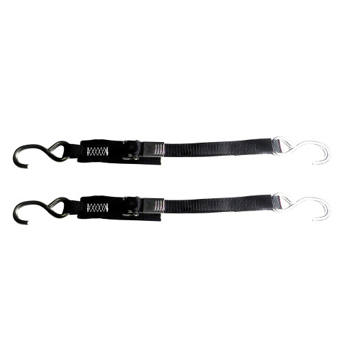 Rod Saver Stainless Steel Quick Release Transom Tie-Down - 1" x 4&#39; - Pair SS1QRTD4