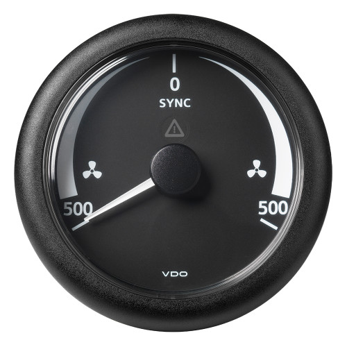 Veratron 3-3/8" (85MM) ViewLine Synchronizer -500/+500 RPM - 8 to 32V - Black Dial &amp; Bezel A2C59512402