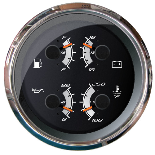 Faria Platinum 4" Multi-Function - Fuel, Oil, Volt &amp; Water Temperature 22014