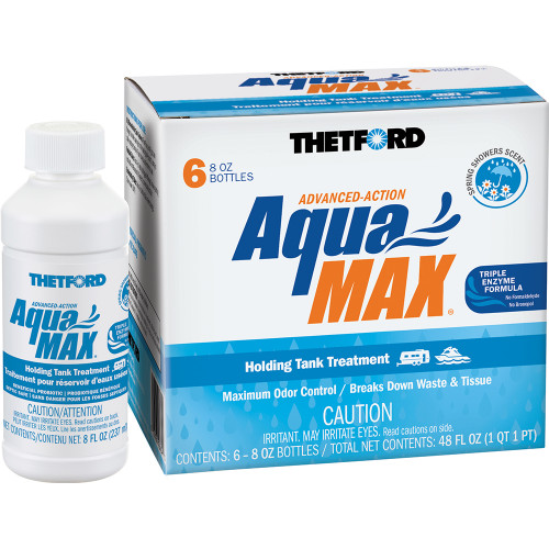 Thetford AquaMax&reg; Holding Tank Treatment - 6-Pack - 8oz Liquid - Spring Shower Scent 96634