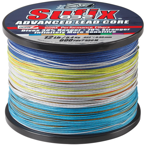 Sufix 832 Advanced Lead Core - 12lb - 10-Color Metered - 600 yds 658-312MC