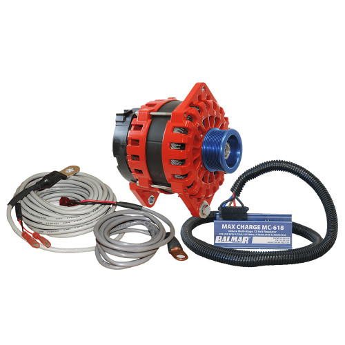 Balmar Alternator 250 AMP Kit 12V 3.15" Dual Foot Saddle J10 Pulley Regulator &amp; Temp Sensor XT-DF-250-J10-KIT