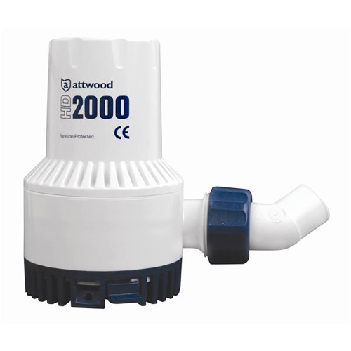 Attwood HD2000 Heavy Duty Bilge Pump - 24V &amp; 2000 GPH 4770-4