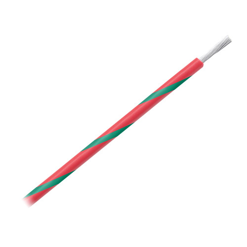 Pacer 14 AWG Gauge Striped Marine Wire 500' Spool - Red w/Green Stripe WUL14RD-5-500