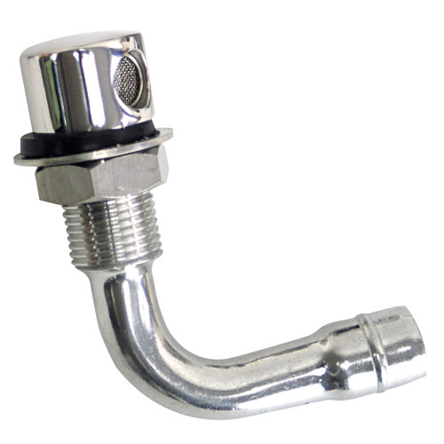 Whitecap Fuel Vent - Round Head, 90 Degree, 5/8" Hose 6023C