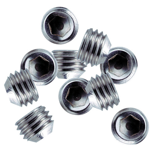 Whitecap &#188;"-28 Thread SS Set Screws - 10 Pack 6249C