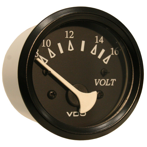 VDO Cockpit Marine 52mm (2-1/16") Voltmeter- Black Dial/Bezel 332-11805