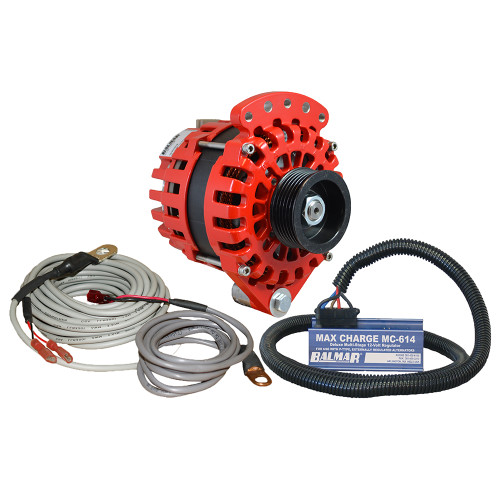 Balmar Alternator 1-2" Single Foot K6 Serpentine Pulley Regulator &amp; Temp Sensor - 170A Kit - 12V XT-SF-170-K6-KIT