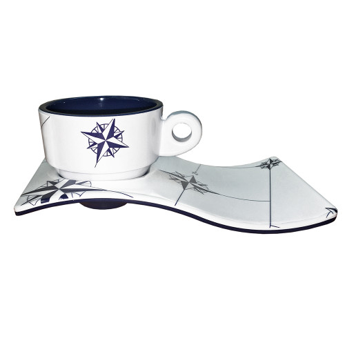 Marine Business Melamine Espresso Cup &amp; Plate Coffee Set - NORTHWIND - Set of 6 15006C