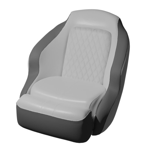 TACO Anclote Diamond Bucket Seat - White/Grey BA1-25WHT-GRY