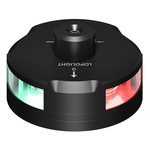 Lopolight Tri-Color Nav Light w/Windex Mount - 1NM - Black Housing w/FB Base 101-005W-FB-B