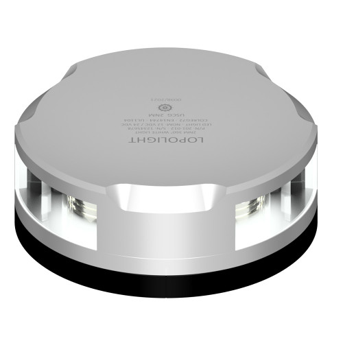 Lopolight 360-Degree Anchor Light w/Strobe - 2NM - Silver Housing w/FB Base 201-012S-FB