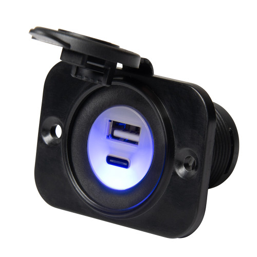 Marinco Sealink&reg; Dual USB-A/C Combo Charger 12VDUSBAC