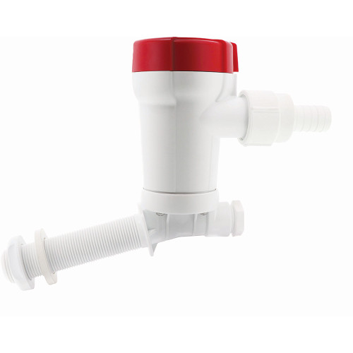 Rule 1100 GPH Livewell Pump Angled Thru-Hull Inlet 605C