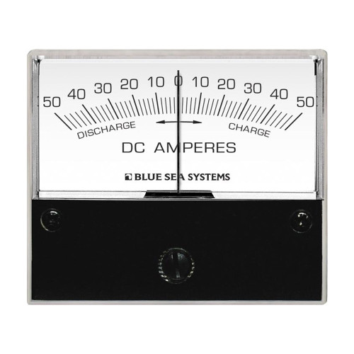 Blue Sea 8252 DC Zero Center Analog Ammeter - 2-3/4" Face, 50-0-50 Amperes DC 8252