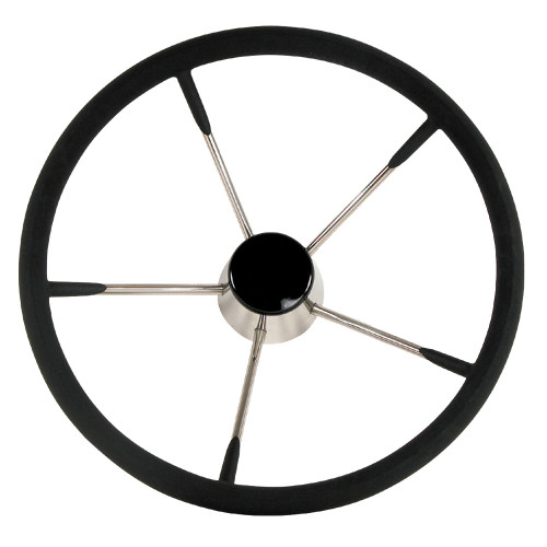 Whitecap Destroyer Steering Wheel - Black Foam, 15" Diameter S-9004B
