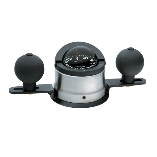 Ritchie B-200P Navigator Steel Boat Compass - Binnacle Mount - Stainless Steel/Black B-200P