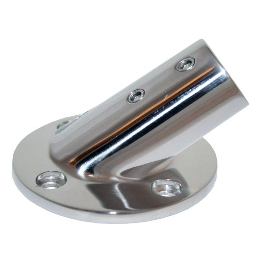 Whitecap 1" O.D. 30&#176; Round Base SS Rail Fitting 6177C