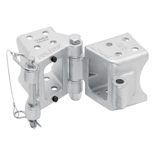 Fulton Fold-Away Bolt-On Hinge Kit 3" x 5" Trailer Beam, Rating 9,000 lbs., 48" Pivot, Z-Max 600 Zinc Finish HDPB350101