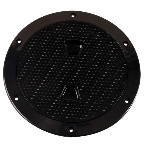 Beckson 6" Non-Skid Screw-Out Deck Plate - Black DP62-B