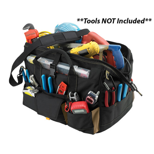 CLC 1535 Tool Bag w/ Top-Side Plastic Parts Tray - 18" 1535