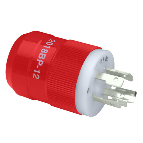 Marinco 2018BP-12 Locking Charger Plug (Male) - Red 2018BP-12