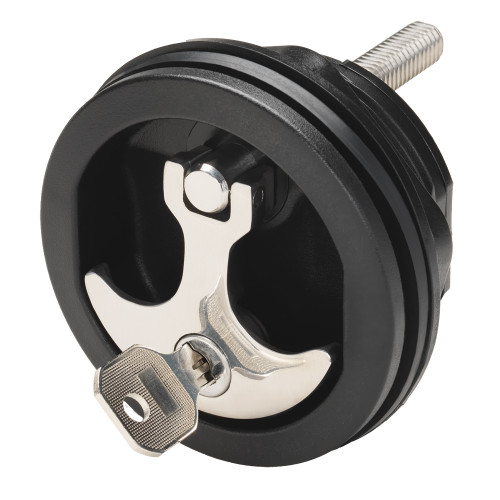 Whitecap Compression Handle - Nylon Black/SS - Locking 6228BC