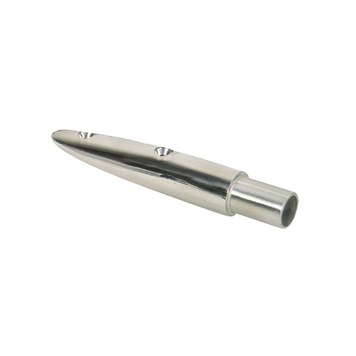 Whitecap 16-1/2&#176; Rail End (End-Out) - 316 Stainless Steel - 7/8" Tube O.D. 6050