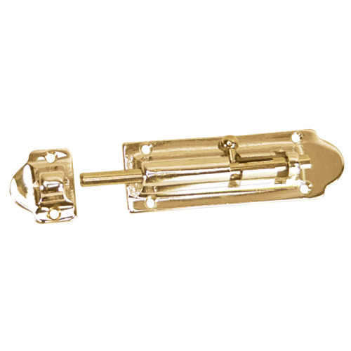 Whitecap Barrel Bolt - Polished Brass - 4" S-586BC