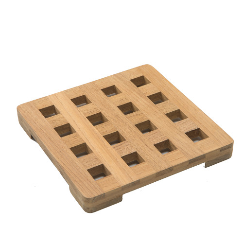 Whitecap Teak Small Square Trivet - 6" 62420