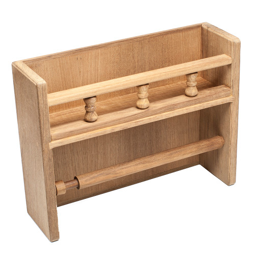 Whitecap Teak Paper Towel Holder w/Spice Rack 62446